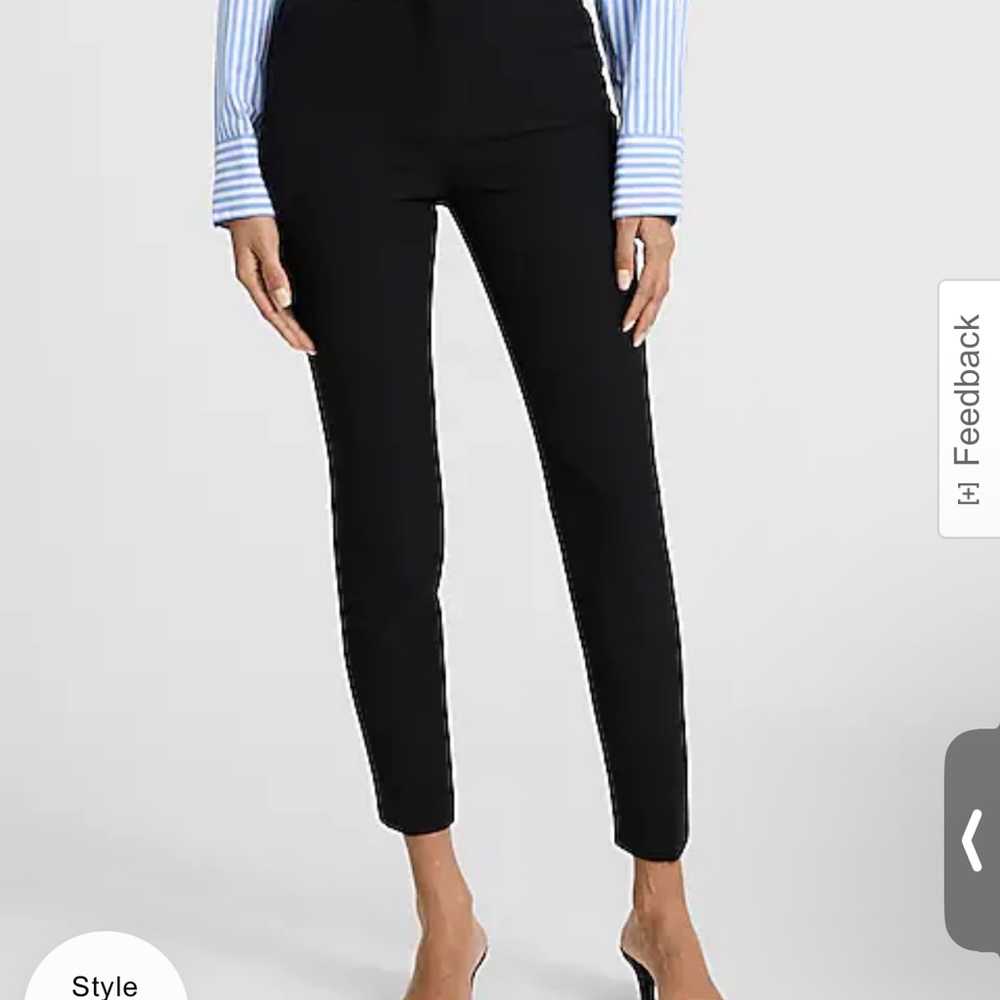 Express Editor Black Skinny High Rise Pants